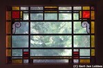 Glas in lood in een zaal op de verdieping.
<br/>
Gert-Jan Lobbes, 2017